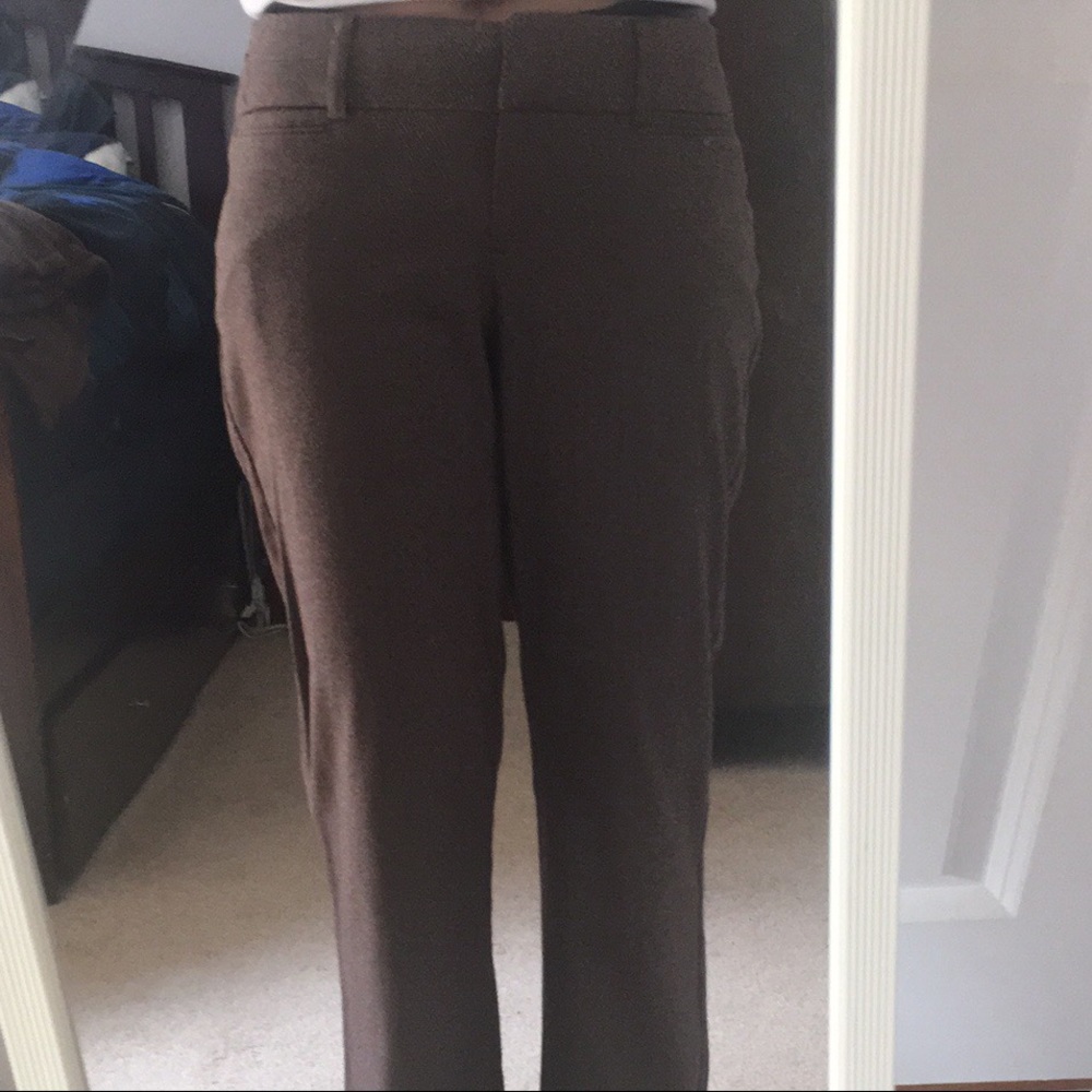 Brown tweed dress pants
